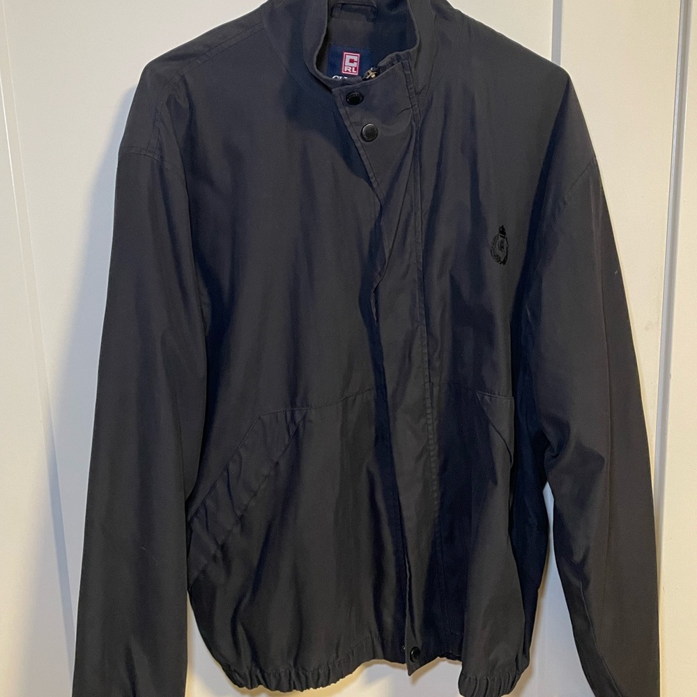 Chaps Black Windbreaker Jacket